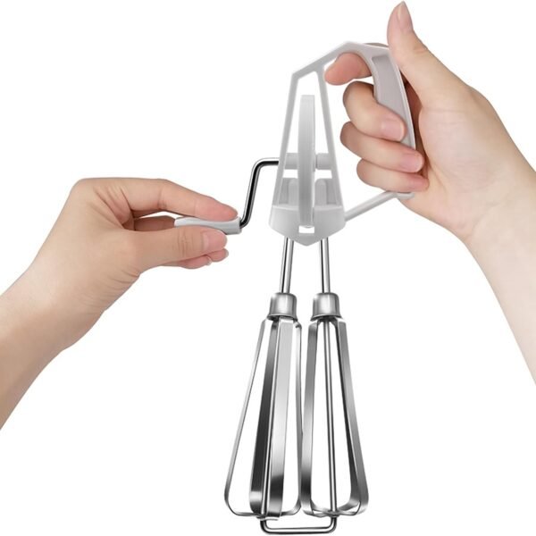 Egg Beater Mixer,Stainless Steel Rotary Hand Whip Whisk Hand Mixer Plus Egg Beater Cooking Tool Suitable For Kitchen Gadget